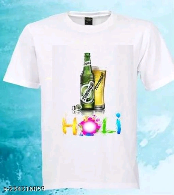 Classic Fashionable Men PCENF5368 Tshirts For Holi *Fabric:e Length: Short SleevesPattern: PrintedNet Quantity (N): 1Sizes:XXS (Chest Size: 32 in, Length Size: 24 in) XS (Chest Size: 34 in, Length Size: 25 in) S (Chest Size: 36 in, Length Size: 26 in) M (Chest Size: 38 in, Length Size: 27 in) L (Chest Size: 40 in, Length Size: 28 in) XL (Chest Size: 42 in, Length Size: 29 in