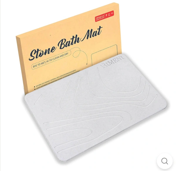 TerraDry Stone PCENF5384 Bath Mat - Non-Slip Super Absorbent Diatomaceous