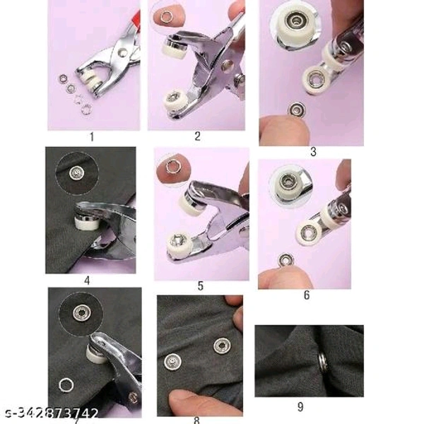 200PC Silver Button Thickened Snap Fasteners Kit Metal Copper Five Claw Buckle Set with Hand Pressure Pliers Tool DIY Sewing Buttons Set for Clothing Sewing (RED) (Pack of 1)Name: 200PC Silver Button Thickened Snap Fasteners Kit Metal Copper Five Claw Buckle Set with Hand Pressure Pliers Tool DIY Sewing Buttons Set for Clothing Sewing (RED) PCENF5388