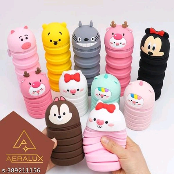 Pen Bag PCENF5392 Decompression Pencil Case Telescopic Container Art Plastic Pencil Holder (Set of 1, As Per Color Availability)Name: Pen Bag Decompression Pencil Case Telescopic Container Art Plastic Pencil Holder (Set of 1, As Per Color Availability)Net Quantity (N): 1Cartoon Design: The stationery holder features charming cartoon designs that capture the imagination of primary 