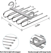 Pack Of PCENF5430 2 Stainless Steel 5 In 1 Hanger PackGT Span Mystic Metal 5 in 1 Magic Foldable Hangers for Clothes, Hanger for Wardrobe, Foldable Hanger for Saree, Multi-Purpose Hanger for Clothes, Stainless Steel Hangers of 2Name: Pack Of 2 Stainless Steel 5 In 1 Hanger PackGT Span Mystic Metal 5 in 1 Magic Foldable Hangers for Clothes, Hanger for Wardrobe
