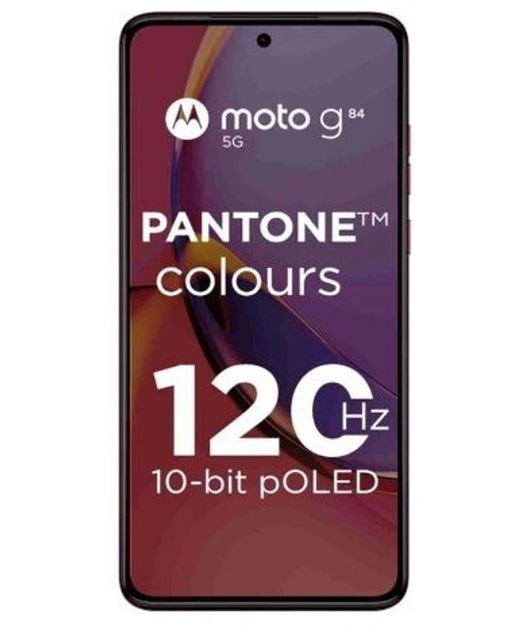 Motorola G84 5G (Viva Magenta, 12GB RAM, 256GB Storage) | 50MP (OIS) | 16MP Front Camera | Snapdragon 695 Processor | Ultra Premium Vegan Leather Design | Unbelievable 5G Speeds with 14 5G Bands - Magenta / Fuchsia