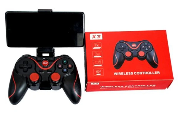 X3 Wireless Bluetooth Gamepad For Android/Windows/Smart TV/Smart Box (All Games Support  - Black, Large, Gaming