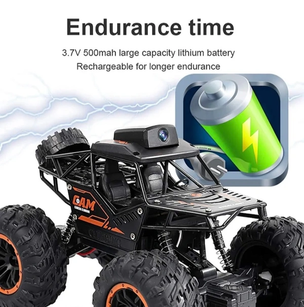 Rc Monster Remote Control Car High Speed With FPV camera 4K Camera  - Black