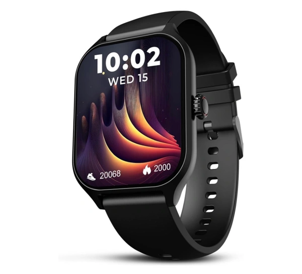 beatXP Marv Raze 1.96" HD Display, Advanced Bluetooth Calling Smart Watch, Smart AI Voice Assistant, 60 Hz Refresh Rate, Health, SpO2 & Stress Monitoring, Fast Charging (Black) - Black, 1.96