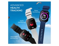 beatXP Marv Raze 1.96" HD Display, Advanced Bluetooth Calling Smart Watch, Smart AI Voice Assistant, 60 Hz Refresh Rate, Health, SpO2 & Stress Monitoring, Fast Charging (Black) - Black, 1.96
