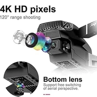 E88 Black -Foldable-Toy-Drone-with-HQ-WiFi-Camera-Remote-Control-for-Kids-Quadcopter-with-Gesture-Selfie-Flips-Bounce-Mode-App-One-Key-Headless-STAR-Mode-functionality43%off - Black
