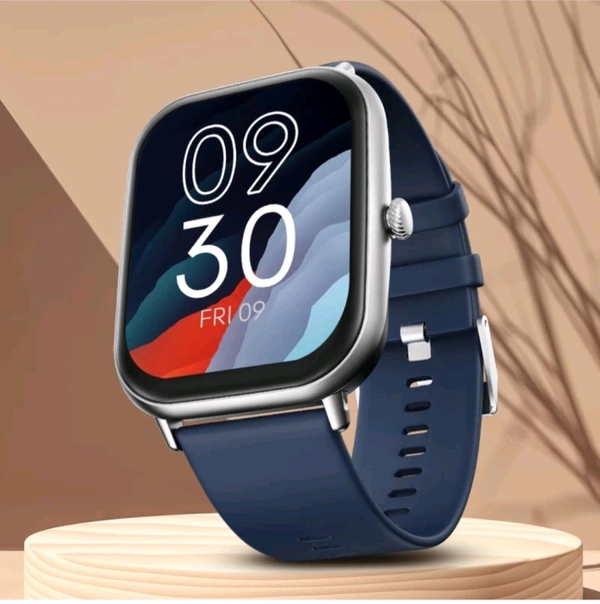 Fire-Boltt Hunter 51.1mm (2.01) HD Display Buetooth Calling with Single Chipset, Metal Body Smartwatch (Dark Blue Strap, Free Size) - Black