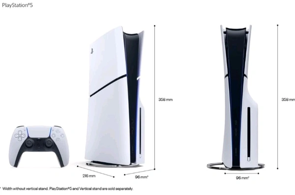 Sony play Station 5 Slim Console  - White, 16.9 x 43.1 x 35.9 cm; 4.9 kg, Play Station 5