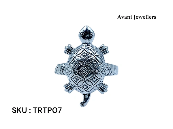 Avani Jewellers Silver Tortoise Plain Ring - 2.73, 13