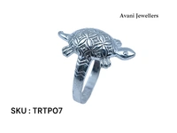 Avani Jewellers Silver Tortoise Plain Ring - 2.73, 13