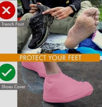 Water Resistant Silicone Rubber Shoe Cover Protectors for Kids, Men, Women large - Black, Medium