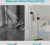 Mop and Broom Hanger/Holder for Your Home, Kitchen, Bathroom, Garage and Wardrobe (Pack Of 6).