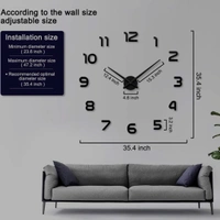 Large DIY Wall Clock Without Frame.