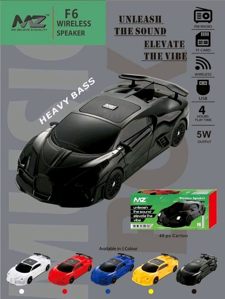 MZ F6 Wireless Car Speaker 🔊 Superb Quality
