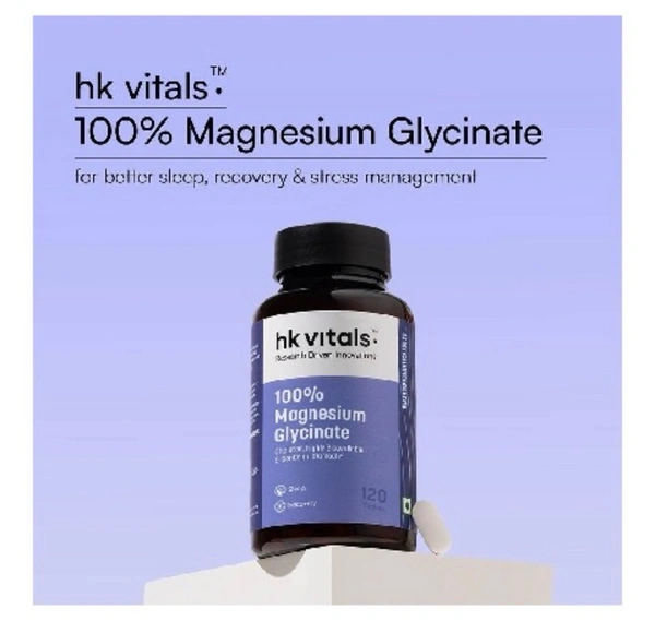 HealthKart HK Vitals 100% Magnesium Glycinate, 120 tablet(s)