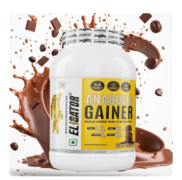 Eligator Anabolic Gainer 2.7kg with Free Creatine Monohydrate 100gm (Unflavoured)