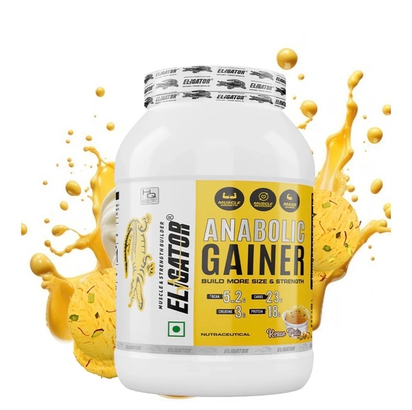 Eligator Anabolic Gainer 2.7kg with Free Creatine Monohydrate 100gm (Unflavoured)