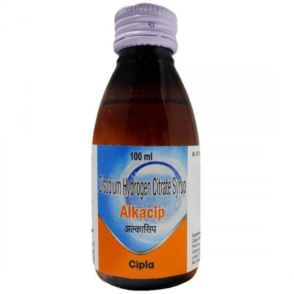 Alkacip Syrup 100ml for Kidney & Gout Stone - 100 ml, Disodium Hydrogen Citrate (1.53gm/5ml), 03-26