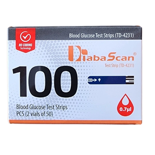 DiabaScan Gulcometer Test Strips - 100 Test Strips