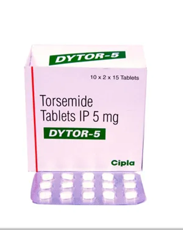 DYTOR 5 TABLET - 1 Strip (15 Tablets), Torasemide (5mg)