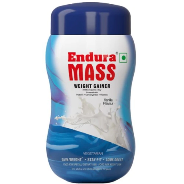 CIPLA Endura Mass Weight Gainer (500gm) - 500 gm, Vanilla