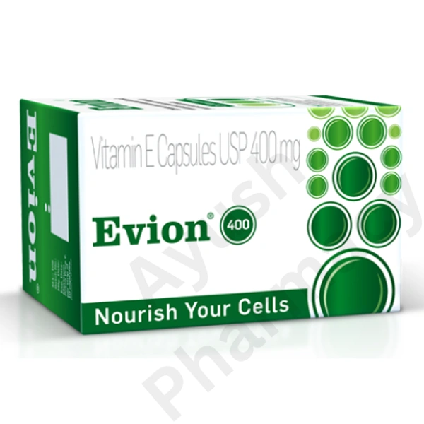 Evion 400mg Capsule (10caps) - 1 strip (10 Capsules), Vitamin E or Tocopheryl Acetate IP