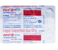 Jalra-OD 100mg - 1 Strip (15 Tablets), Vildagliptin (100mg)