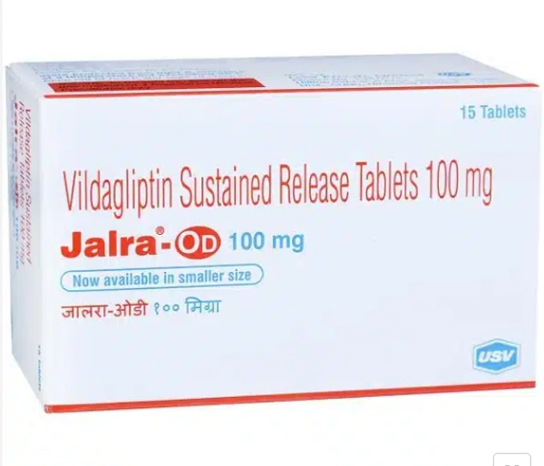 Jalra-OD 100mg - 1 Strip (15 Tablets), Vildagliptin (100mg)