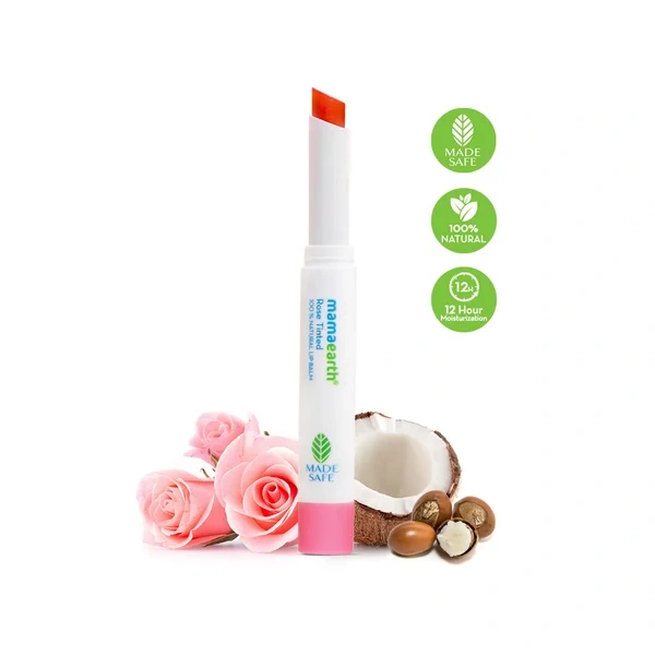 Mamaearth Rose Tinted 100% Natural Lip Balm With Rose Oil and Castor Oil (2gm)