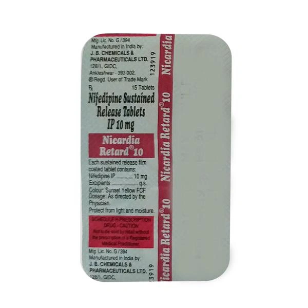 Nicardia Retard 10 Tablet