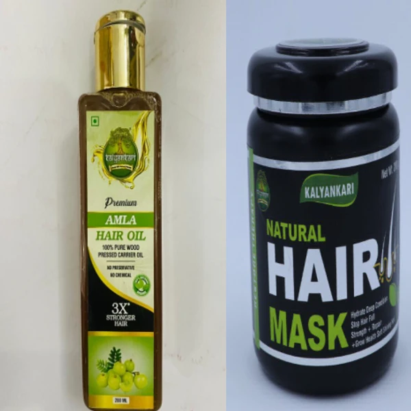 Natural Hair Mask and Amla Hair oil Combo