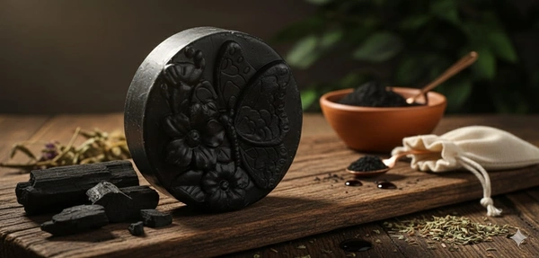 KALYANKARI  Handmade Activated Charcoal Glow Soap – Deep Detox & Skin Brightening (100g)