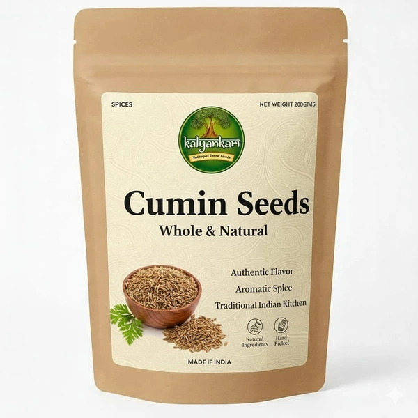 Kalyankari Desi Whole Cumin Seeds (Jeera) - 200g - 200 grm