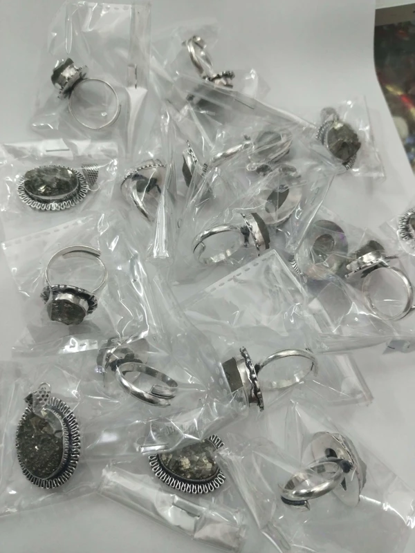 Astro Planet  Pyrite Rings And Lockets  - Olive, Free