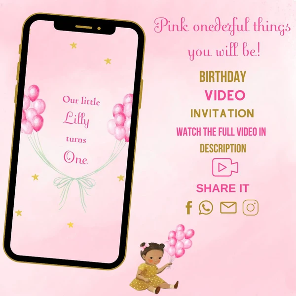 Blossom Theme Video Invitation 