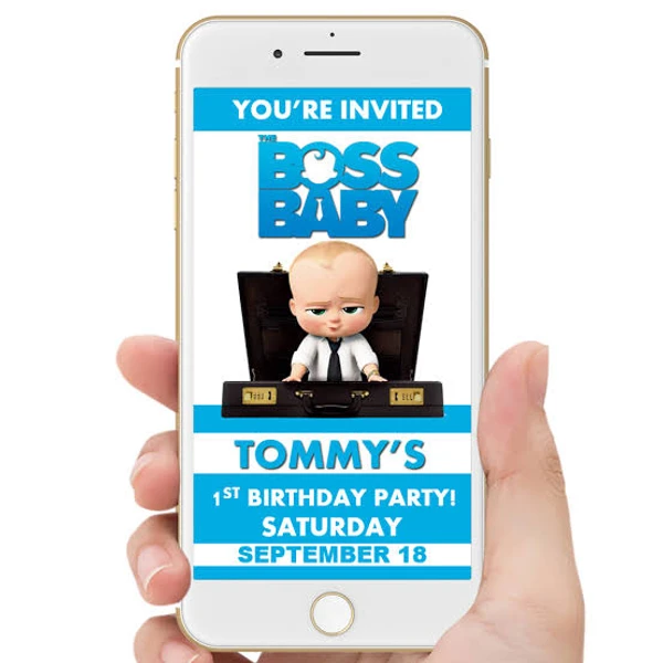 Boss Baby Theme Video Invitation 