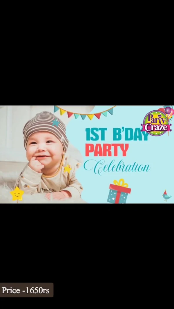 First Birthday Video Invitations 