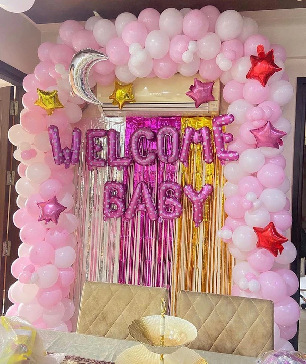 Baby Girl Welcome Decoration At Home In Patna