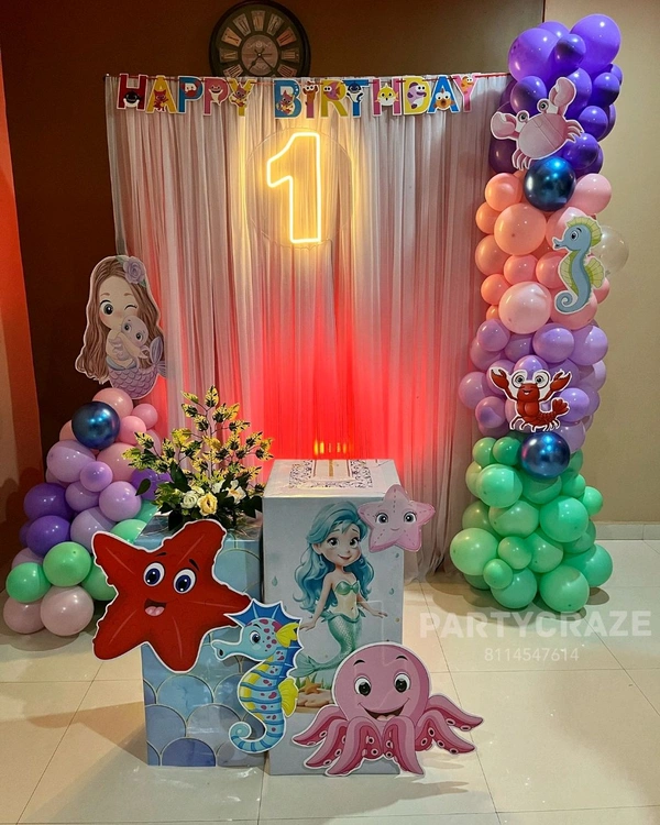 Mermaid Theme  Kids Birthday Decor 176