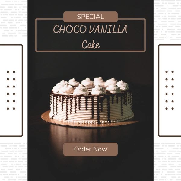 Choco Vanilla Special Cake - 570 gm