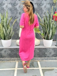 SKU 1248 Beautiful Partywear Dress - Pink, Free Size M TO XL