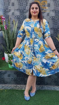 SKU 1607 Beautiful Florescent Tunic - Free Size M TO XXL