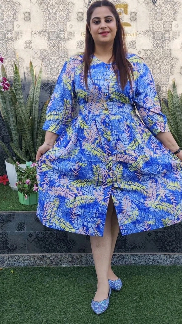 SKU 1607 Beautiful Florescent Tunic - Free Size M TO XXL