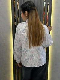 SKU 1631 Beautiful Florescent Shirt With Lace Collar - Pink, Free Size M TO XXL