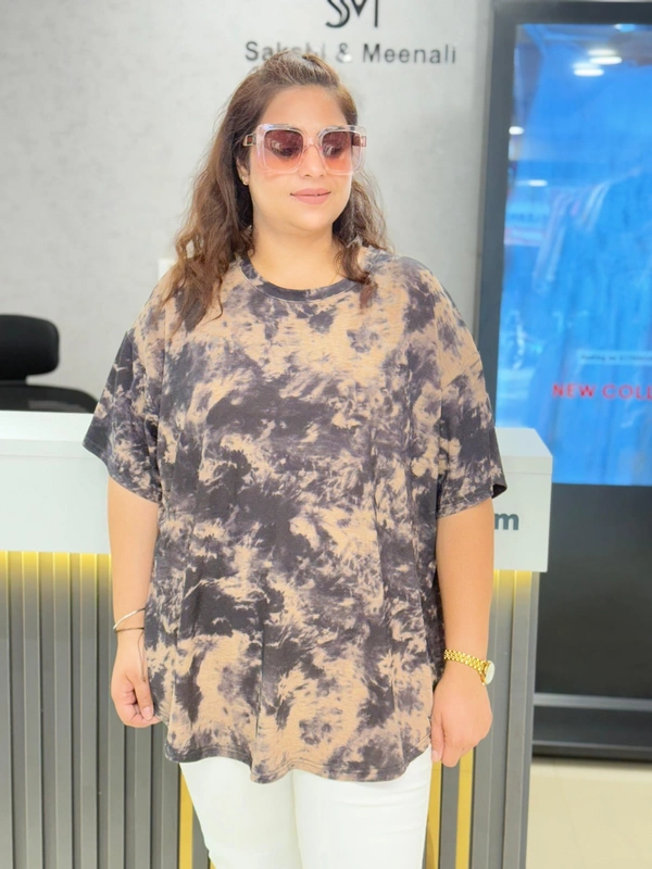 SKU 1643 Plus Size Top - Brown, Free Size XXL To 6xl