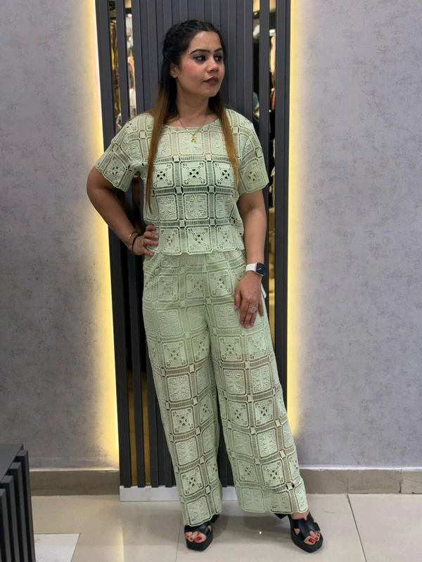 SKU 1712 Imported Cordset - Snowy Mint, Free Size M TO XL