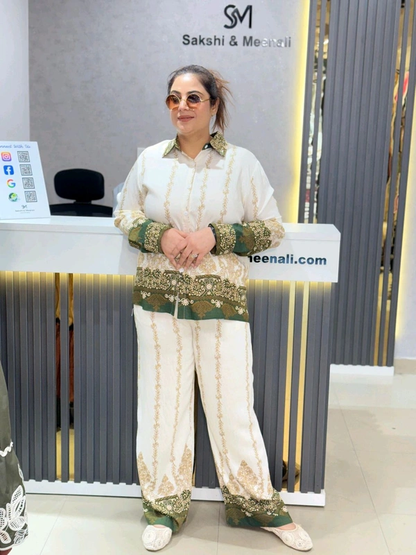 SKU  1897 Elegant Summerish Cordset  - Green, Free Size M To XXXL