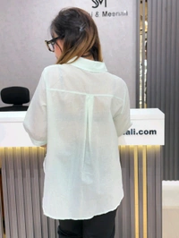 SKU  1917 Beautiful Top With Lace Work - Free Size M To XXXL, Snowy Mint