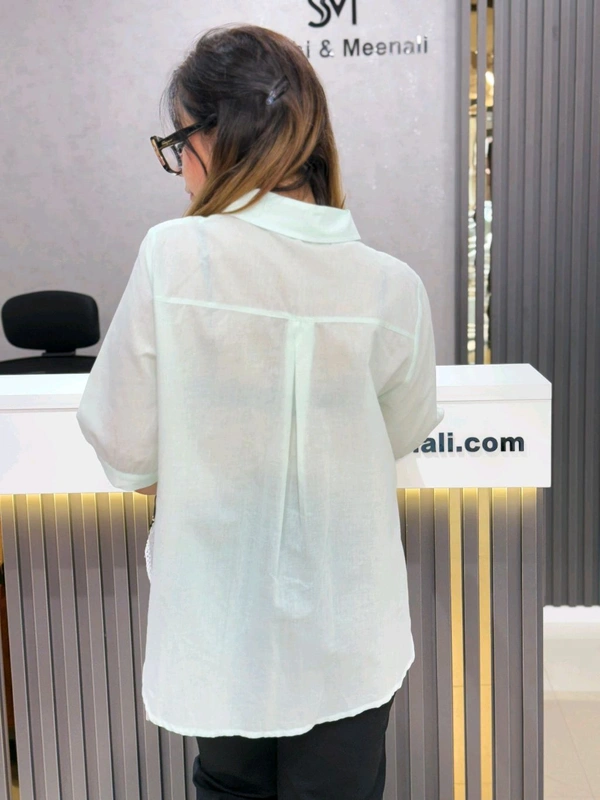SKU  1917 Beautiful Top With Lace Work - Free Size M To XXXL, Snowy Mint